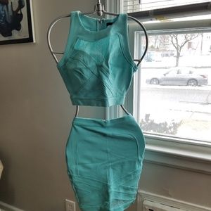 2 PC Guess? Mini skirt and crop top.
